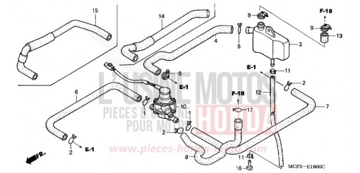 COMMANDE INJECTION D'AIR SOUPAPE VTR1000SP5 de 2005